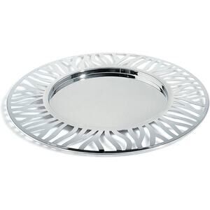 Marta Sansoni Alessi Tralcio Muto Round Tray in Stainless Steel